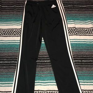Black and white Adidas sweatpants